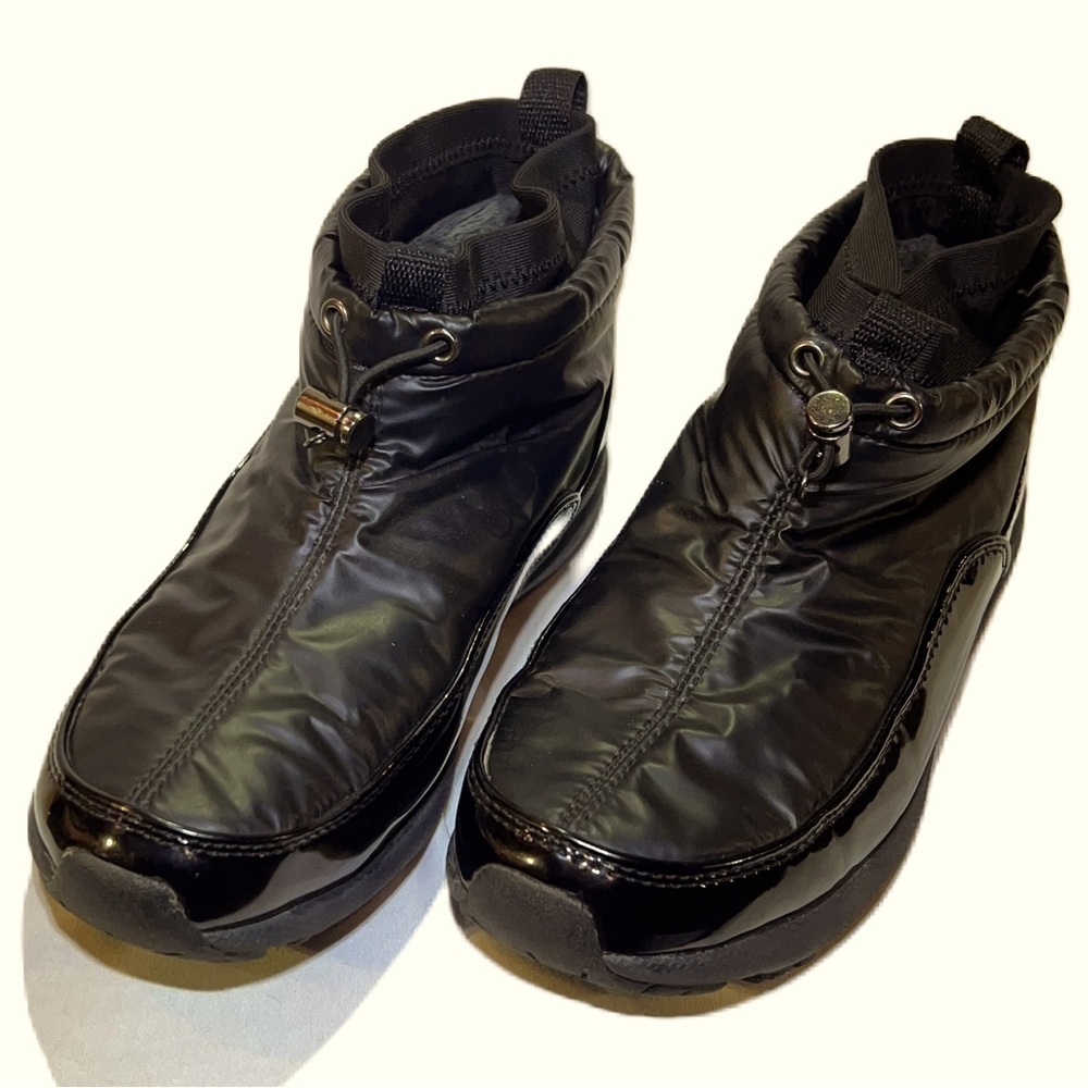 Sporto Cold Barefoot Wool Blend Lined Black Weatherproof Ankle Boot, Size 7,#405